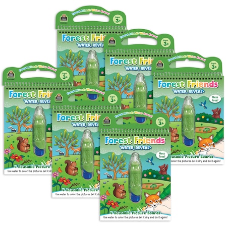 Teacher Created Resources Forest Friends Water Reveal Book, 6PK TCR21004